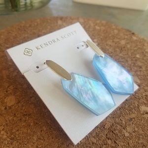 Kendra Scott Sky Blue Illusion Camila Earrings NWT